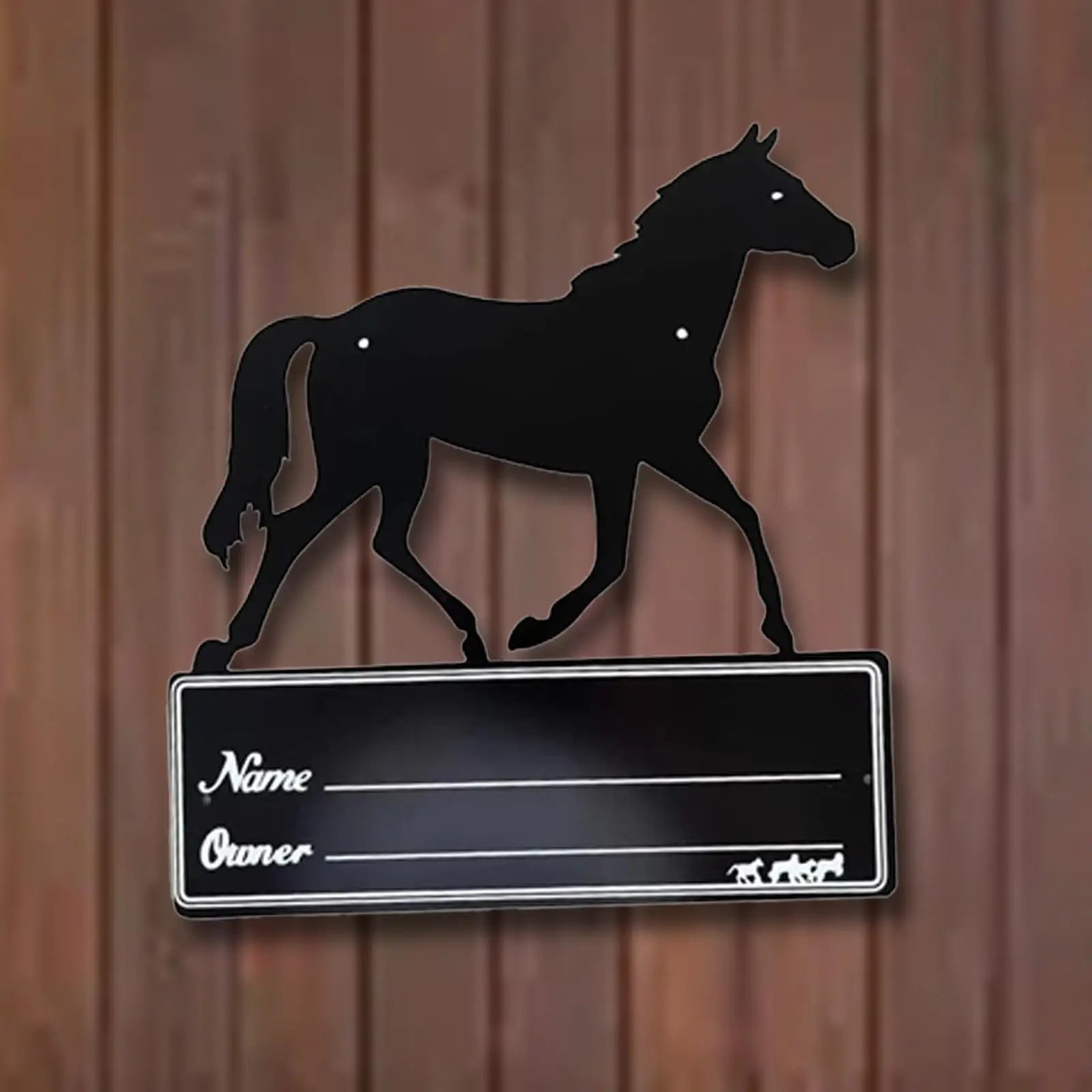 Horse Stall Name Plate -  Stable Supplies  9.8 x 10.6 Horse Stall Sign - Ghoddosh