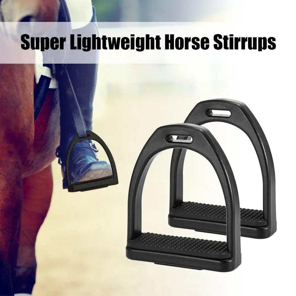 Horse Riding Plastic Stirrups - 2 Pieces of Lightweight Equestrian Safety Equipment . Ghoddosh