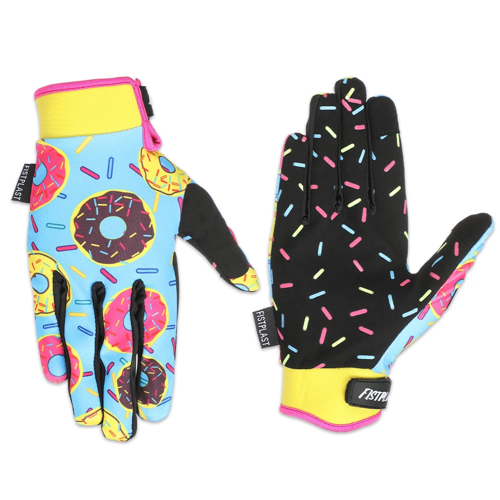 Kids Glitz Donut Wheel Gloves – Colorful Long-Finger Touchscreen Riding Gloves