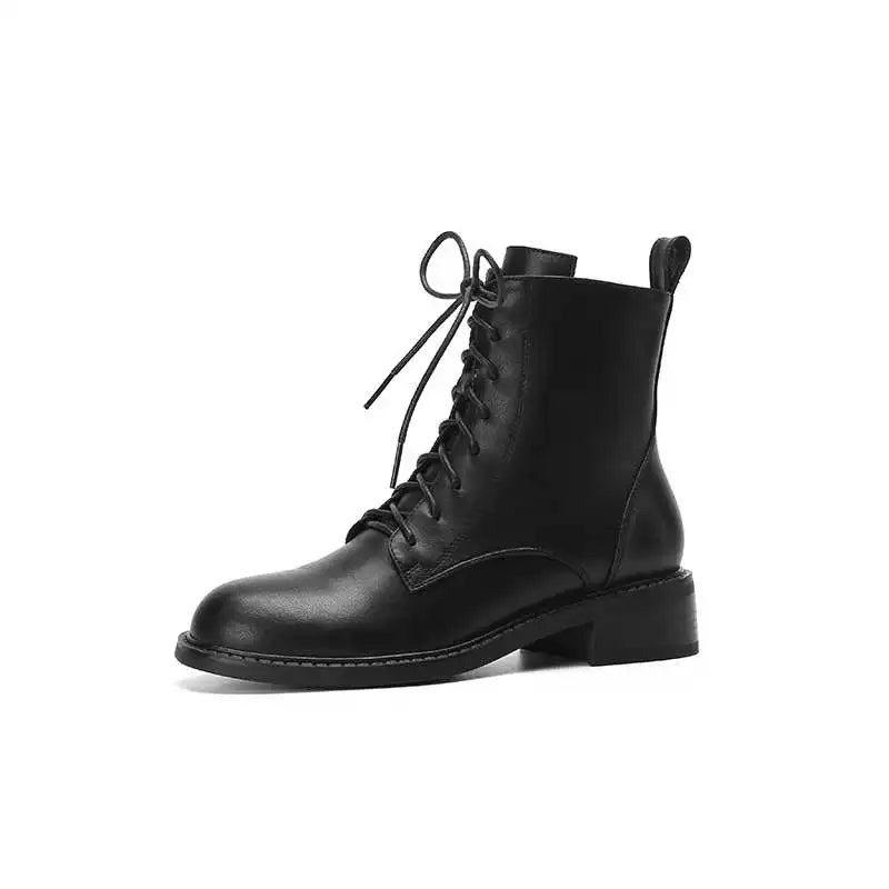 New Handmade Cow Leather Thick Heel -  Round Toe Modern Chelsea Ankle  Boots - Ghoddosh
