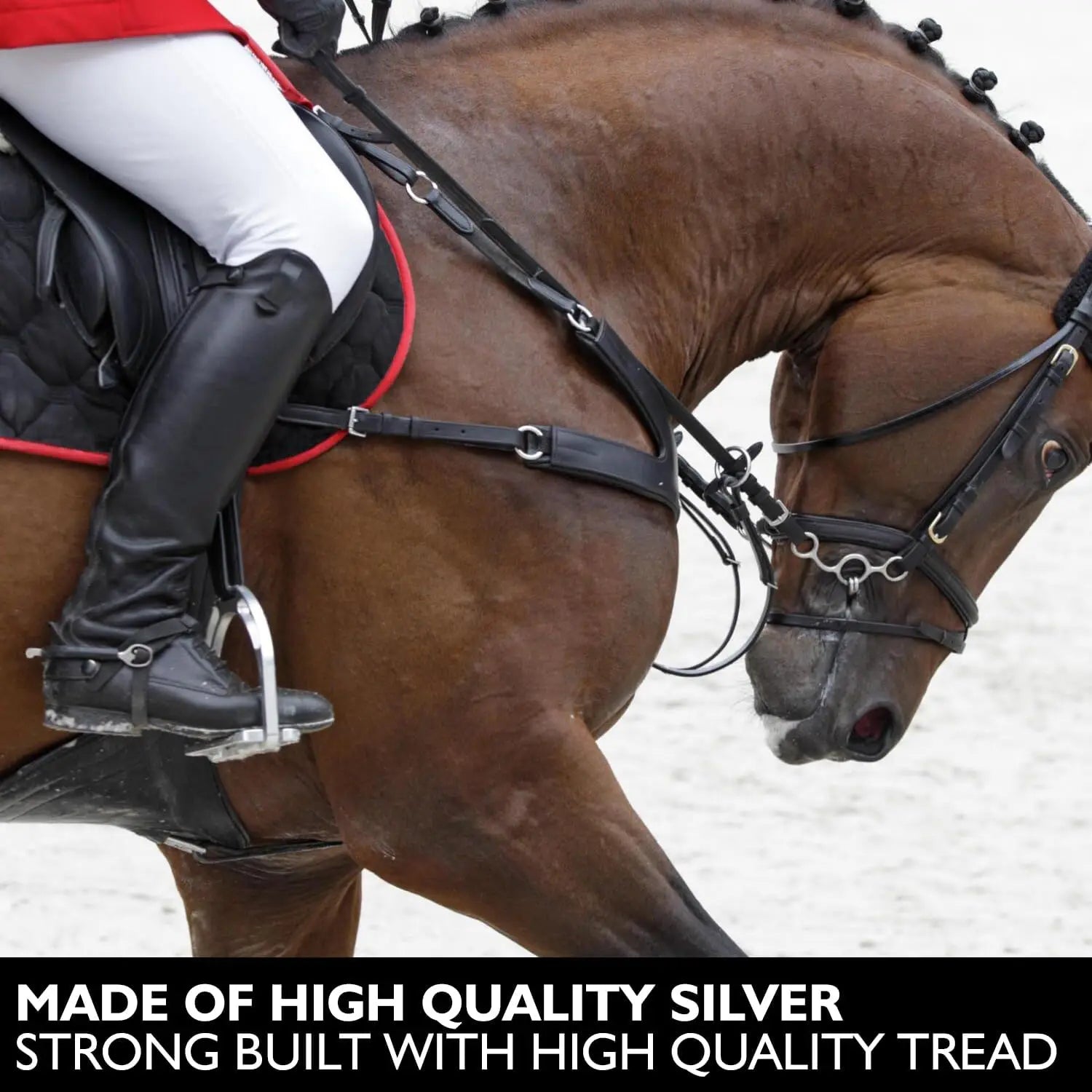 1 Pair Horse Riding Stirrups / English Riding Protection Saddle, Knee Ankle Stress Pain Relief - Ghoddosh
