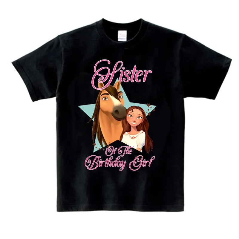 Custom , Black & White Horse Birthday Shirt – Adult Plus Sizes (XXL to 4XL ) , Name Customization Available - Ghoddosh