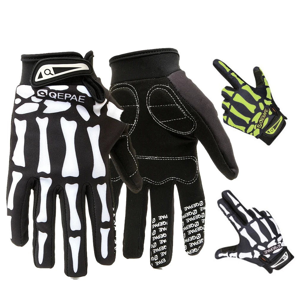 Skull Full Finger Knuckle Anti-slip Gloves . Ghoddosh