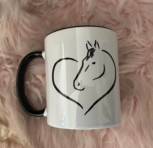 Horse in a Heart coffee mug - Ghoddosh