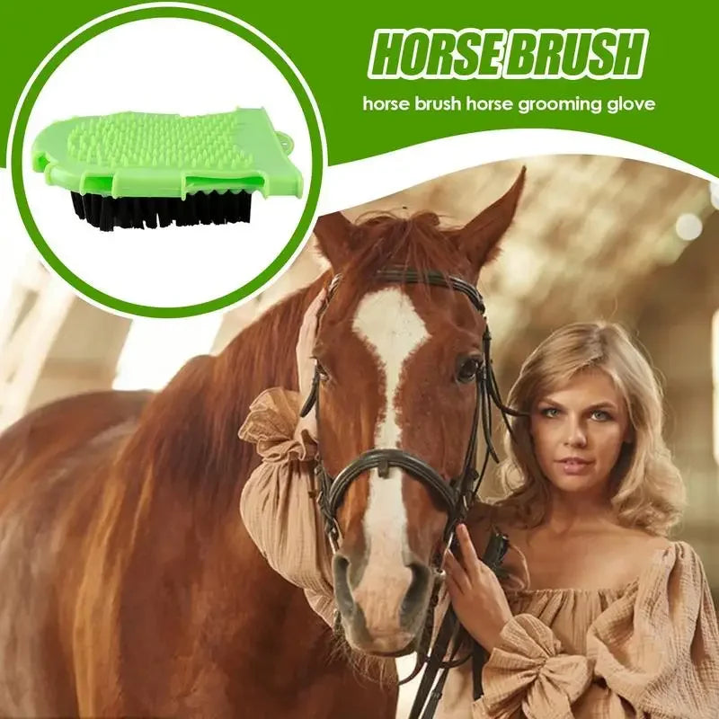 Horse scrub Brushes / Double-Sided Animal Grooming Mitt