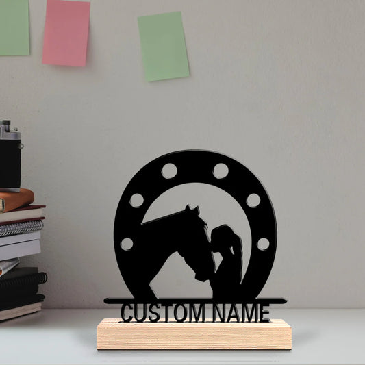 Personalized Horse and Rider special relationship Metal Statue @ ghoddosh.com