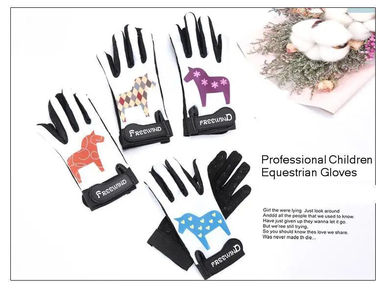 Kids’ Non-Slip Horse Riding Gloves – Ultra-Thin Equestrian Gloves with Silica Gel Grip (Ages 2–12) .Ghoddosh