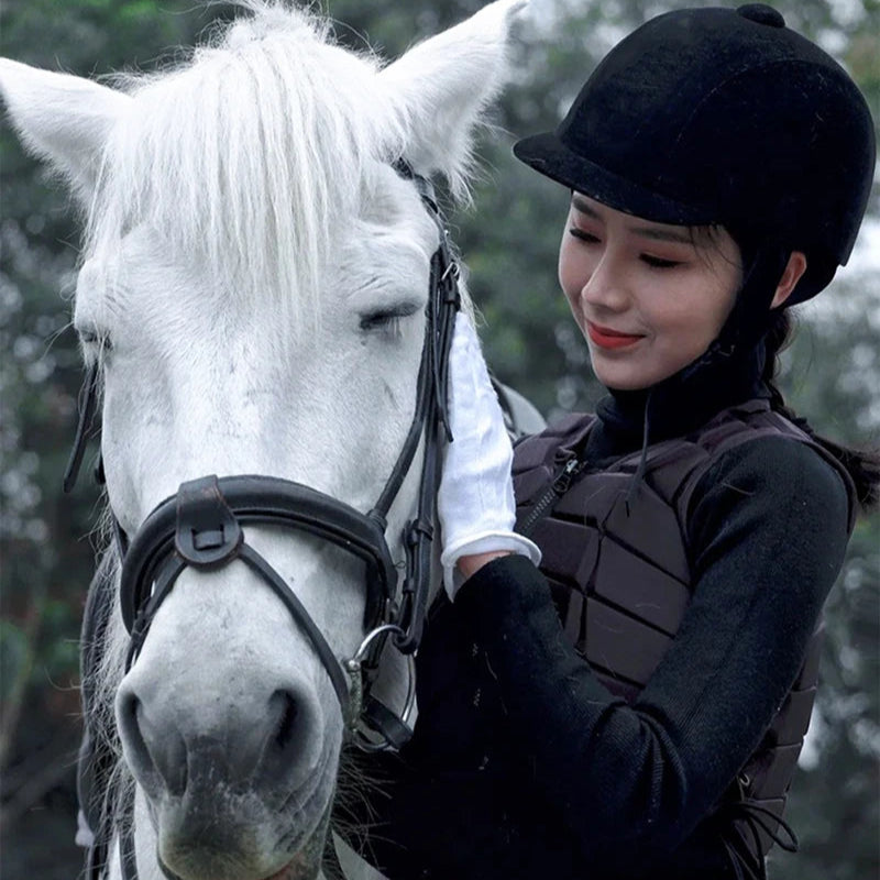 Equestrian Horse Rider Helmet  , Durable Safety  with Half Cover Horse Riding Helmet for both Children and Adults - Ghoddosh