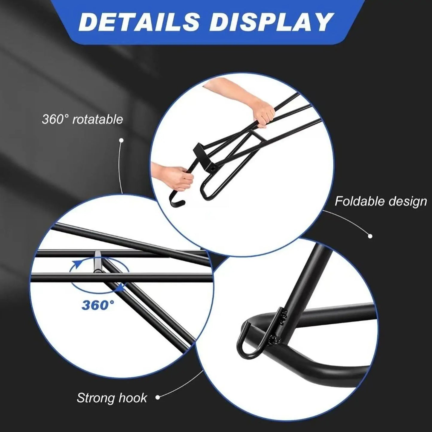 Folding Horse Saddle Rack / Saddle Stand Wall Mount Display Holder