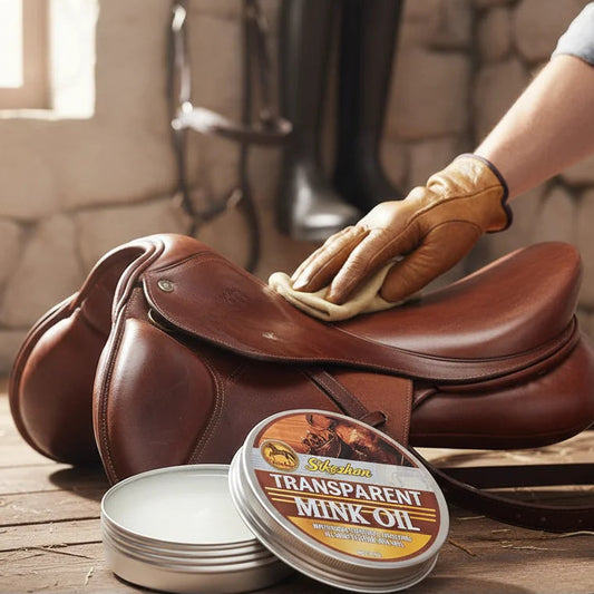 Mink Oil Saddle Conditioner – Transparent Leather Care Cream for Saddles, Tack, Boots and Equestrian Gear - Ghoddosh