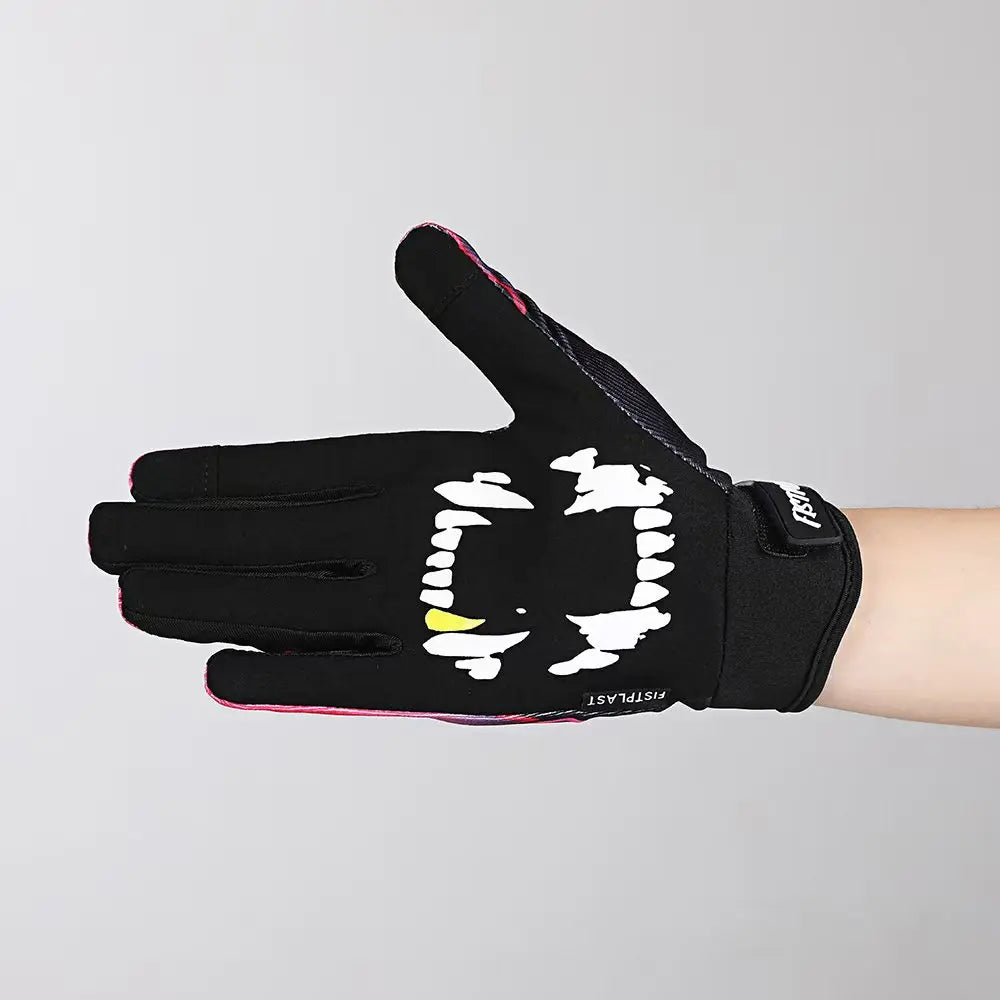Kids Glitz Donut Wheel Gloves – Colorful Long-Finger Touchscreen Riding Gloves