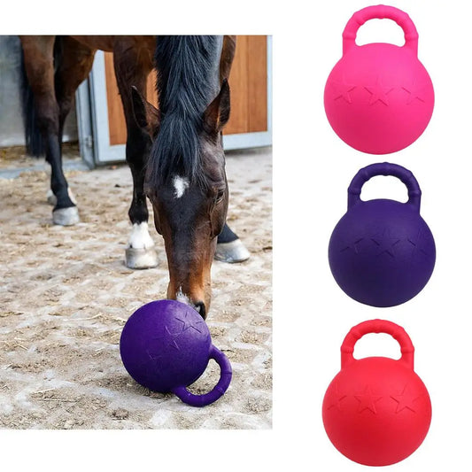 Fruit Scented  Heavy Duty Horse Chew Rubber Ball  / Equine Solid Game Ball 25/28cm