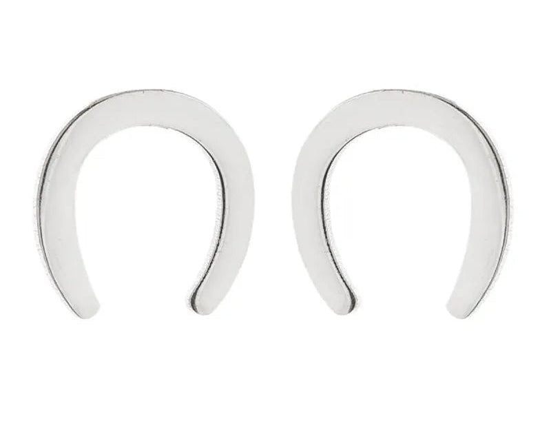 Stainless Steel Horse Shoe Shape Earrings Black Minimalist Horse Shoe Earing for Women - Ghoddosh