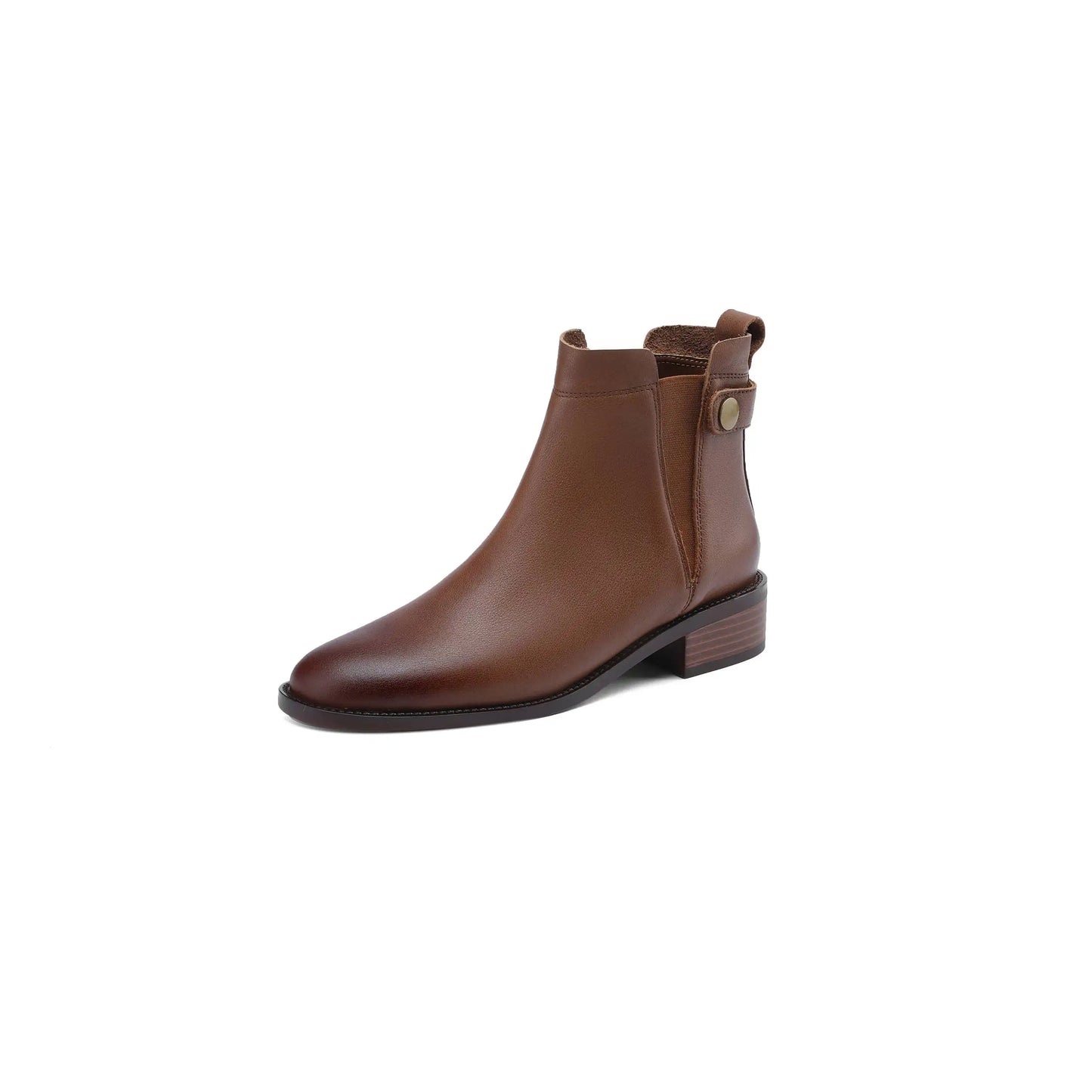 Men’s Genuine Leather Chelsea Ankle Boots — Durable Round-Toe, Elastic Gusset,- Ghoddosh