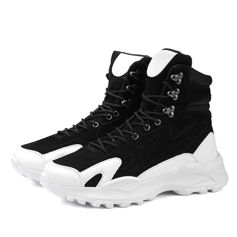 Fashionable and  Comfortable Men's Casual Shoes, High Top , Anti Slip Shoes Short Boots - Ghoddosh