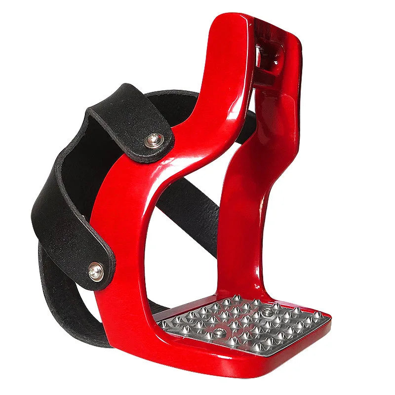 Equestrian / Horse Riding Safety Saddle Stirrups / Flexible Die-Cast Aluminum Riding Saddle with Net Cover Non-slip Pedal