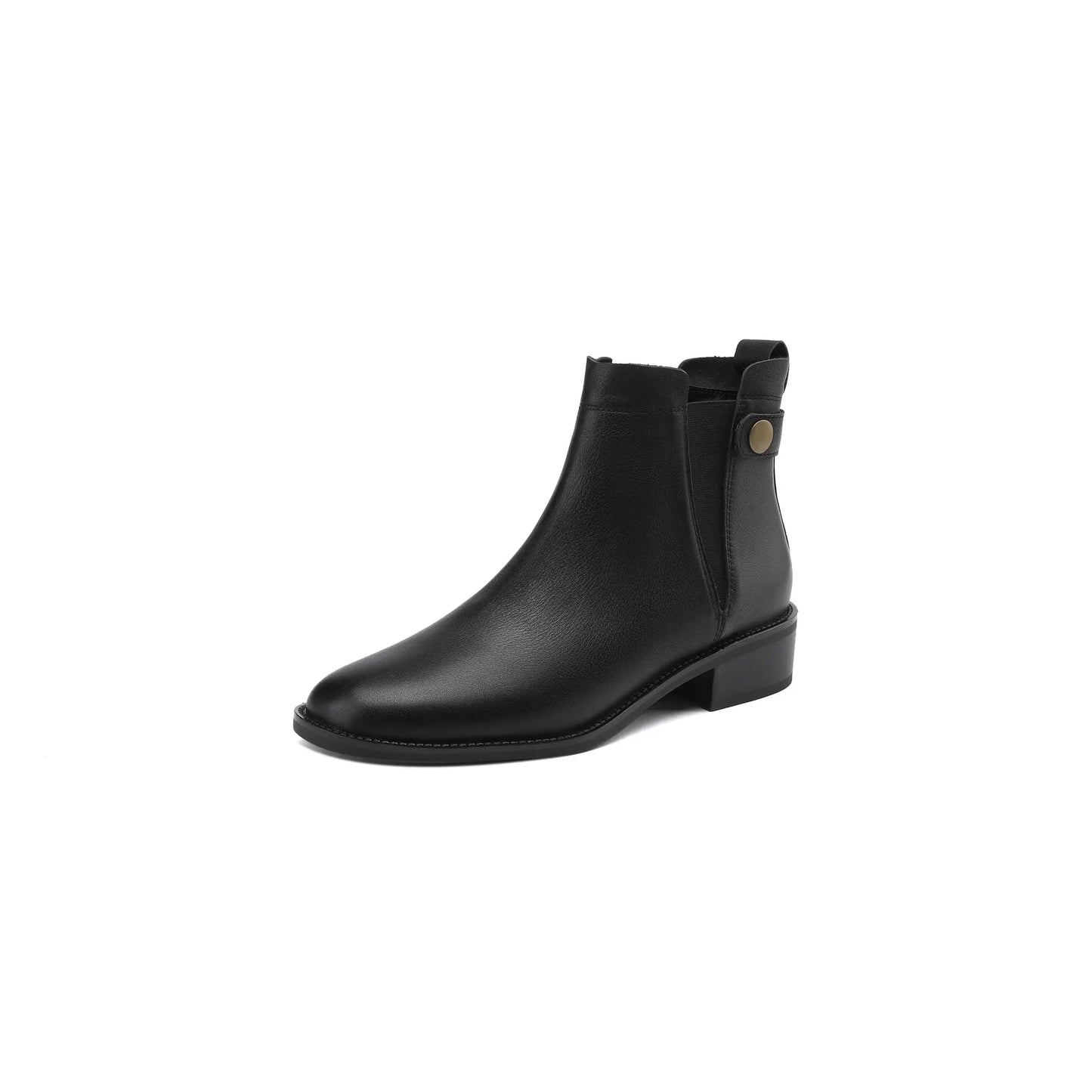 Men’s Genuine Leather Chelsea Ankle Boots — Durable Round-Toe, Elastic Gusset,- Ghoddosh