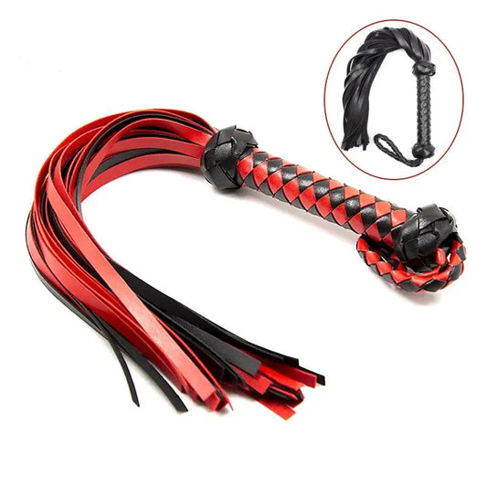 Equestrian Leather Horse Riding Whip With Woven Handle . Ghoddosh