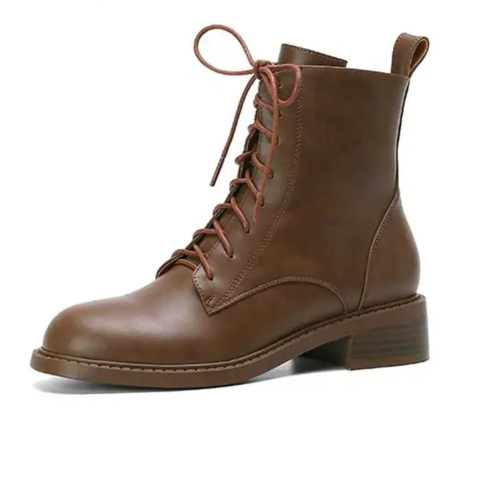 New Handmade Cow Leather Thick Heel -  Round Toe Modern Chelsea Ankle  Boots - Ghoddosh