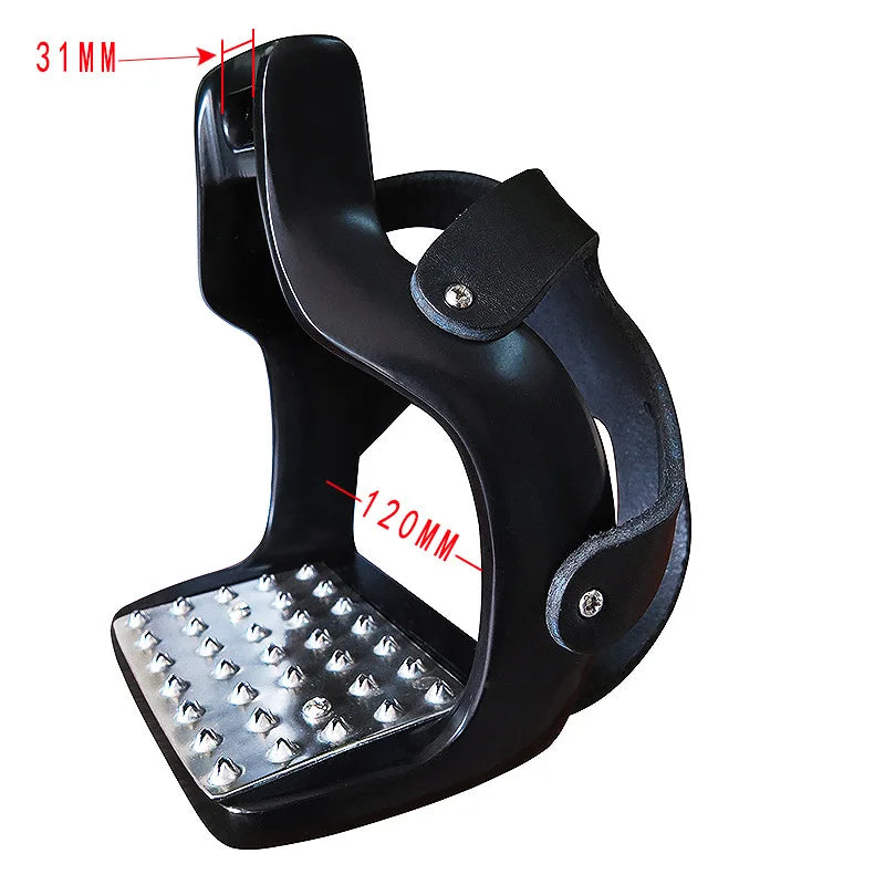 Equestrian / Horse Riding Safety Saddle Stirrups / Flexible Die-Cast Aluminum Riding Saddle with Net Cover Non-slip Pedal