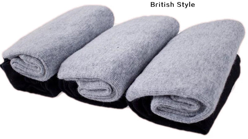 3 Pairs high Quality Men's Equestrian Socks - Combed Cotton Classical Gray Socks @ ghoddosh.com