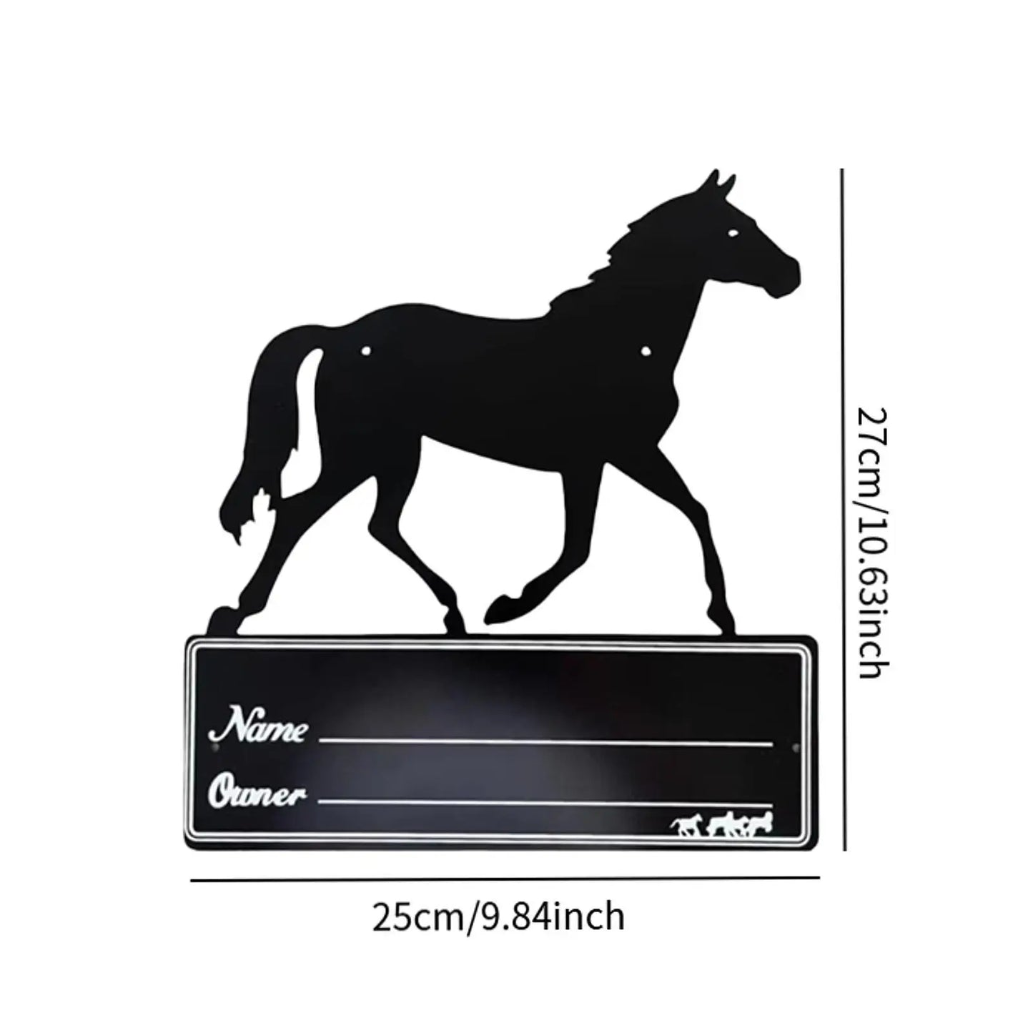 Horse Stall Name Plate - Stable Supplies 9.8 x 10.6 Horse Stall Sign - Ghoddosh