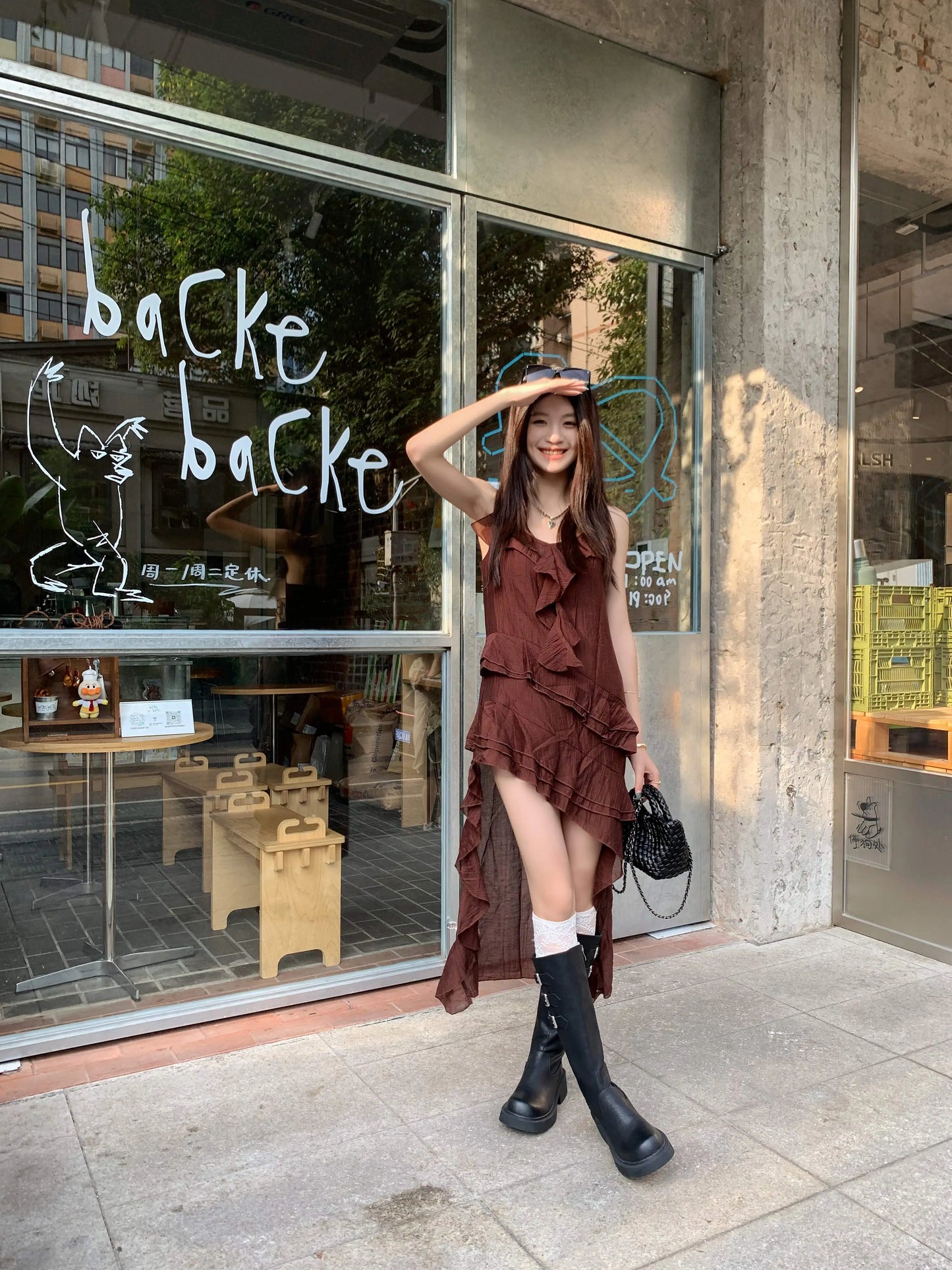 Cowhide Leather Knee-High Riding Boots — Women’s Warm Winter Heels with Belt Buckle - Ghoddosh