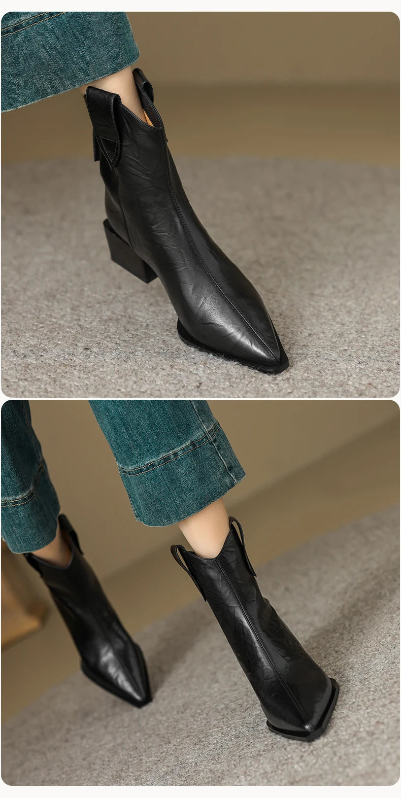 2025 Pointed Toe Women Western Cowgirl Boots - Ghoddosh