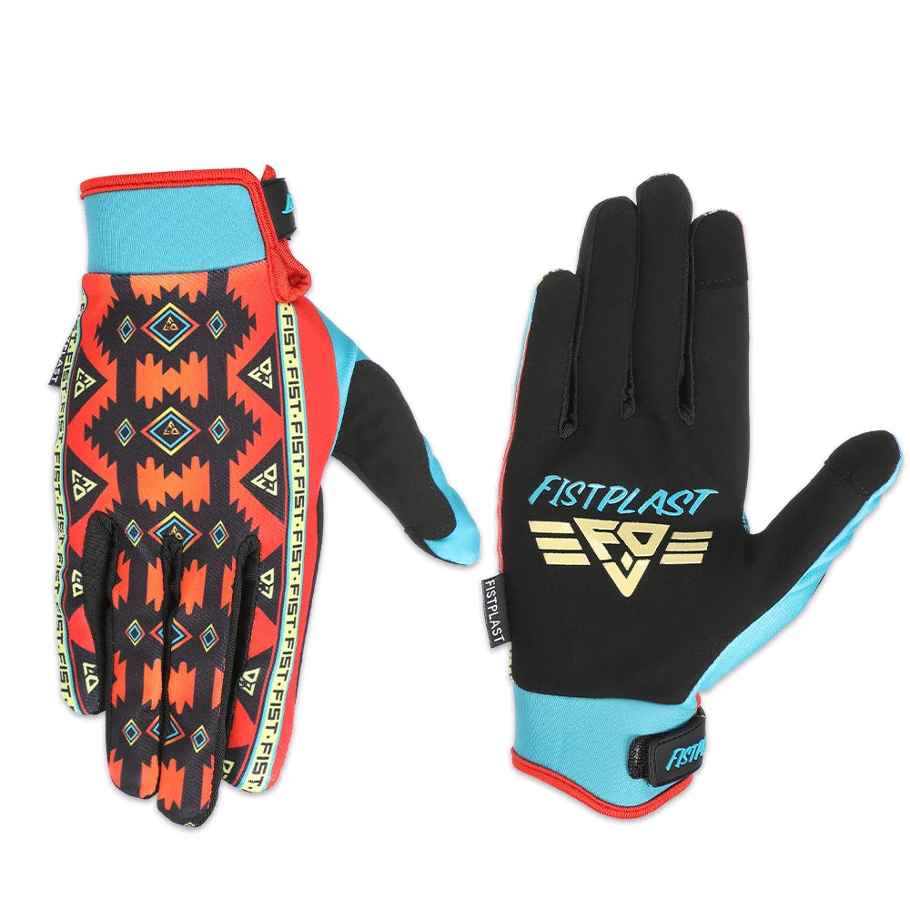 Kids Glitz Donut Wheel Gloves – Colorful Long-Finger Touchscreen Riding Gloves