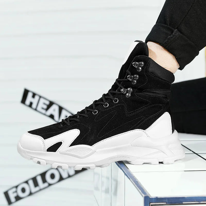 Fashionable and  Comfortable Men's Casual Shoes, High Top , Anti Slip Shoes Short Boots - Ghoddosh