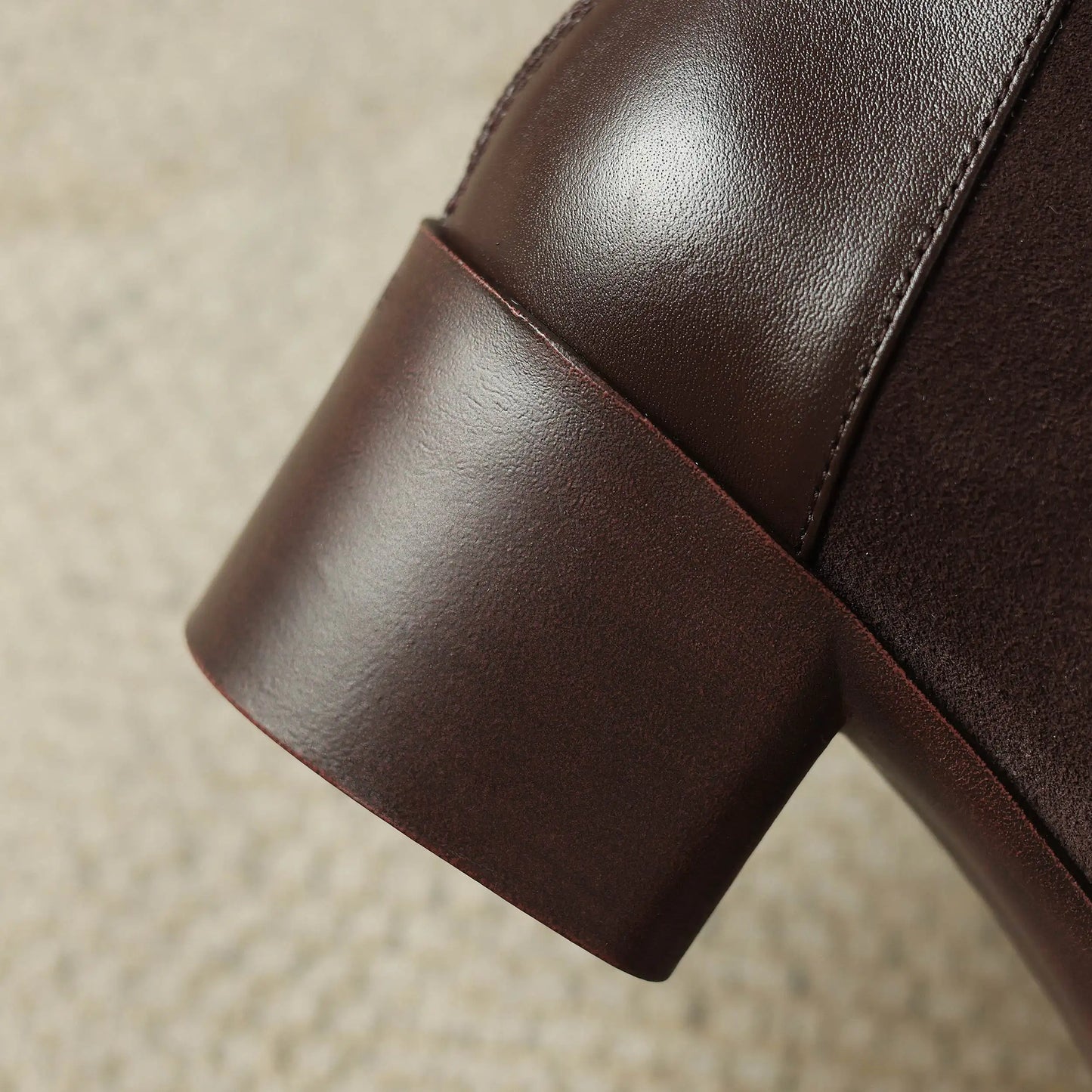Premium Equestrian Suede Ankle Boots — Plus Sizes 34–43, Square Toe Mid Heels, Warm Winter Comfort - Ghoddosh