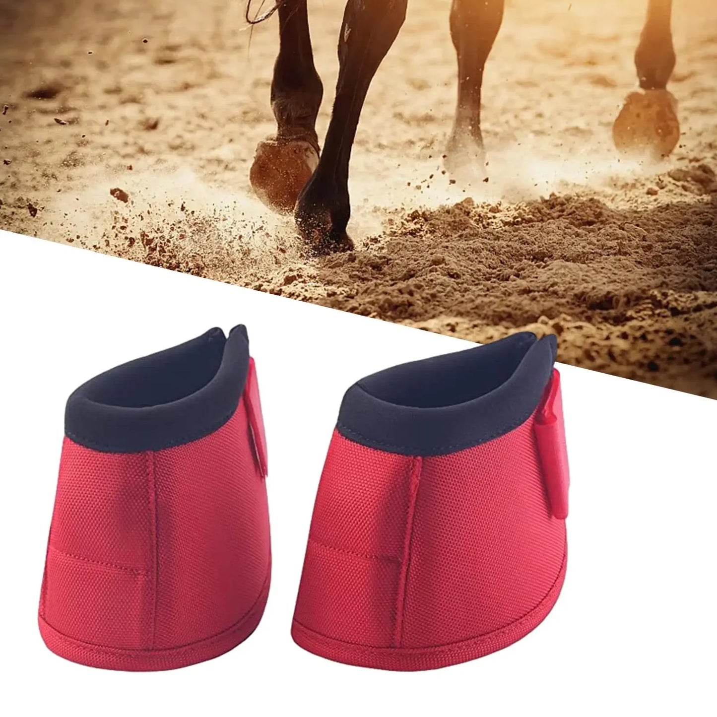Equestrian Horse Bell Boots Lightweight Protective Shock Absorbing - Ghoddosh
