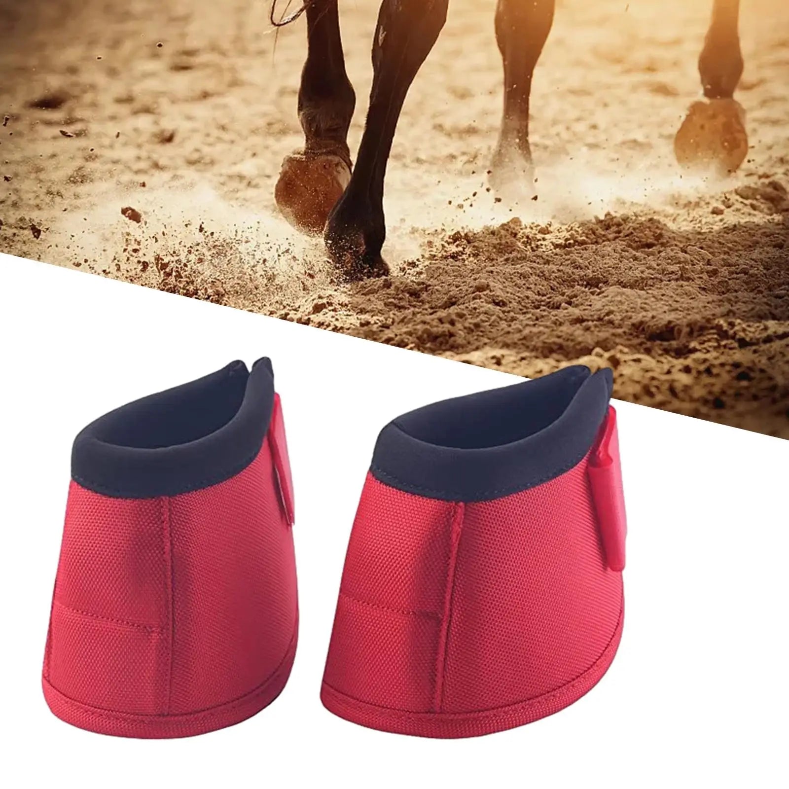Equestrian Horse Bell Boots Lightweight Protective Shock Absorbing - Ghoddosh