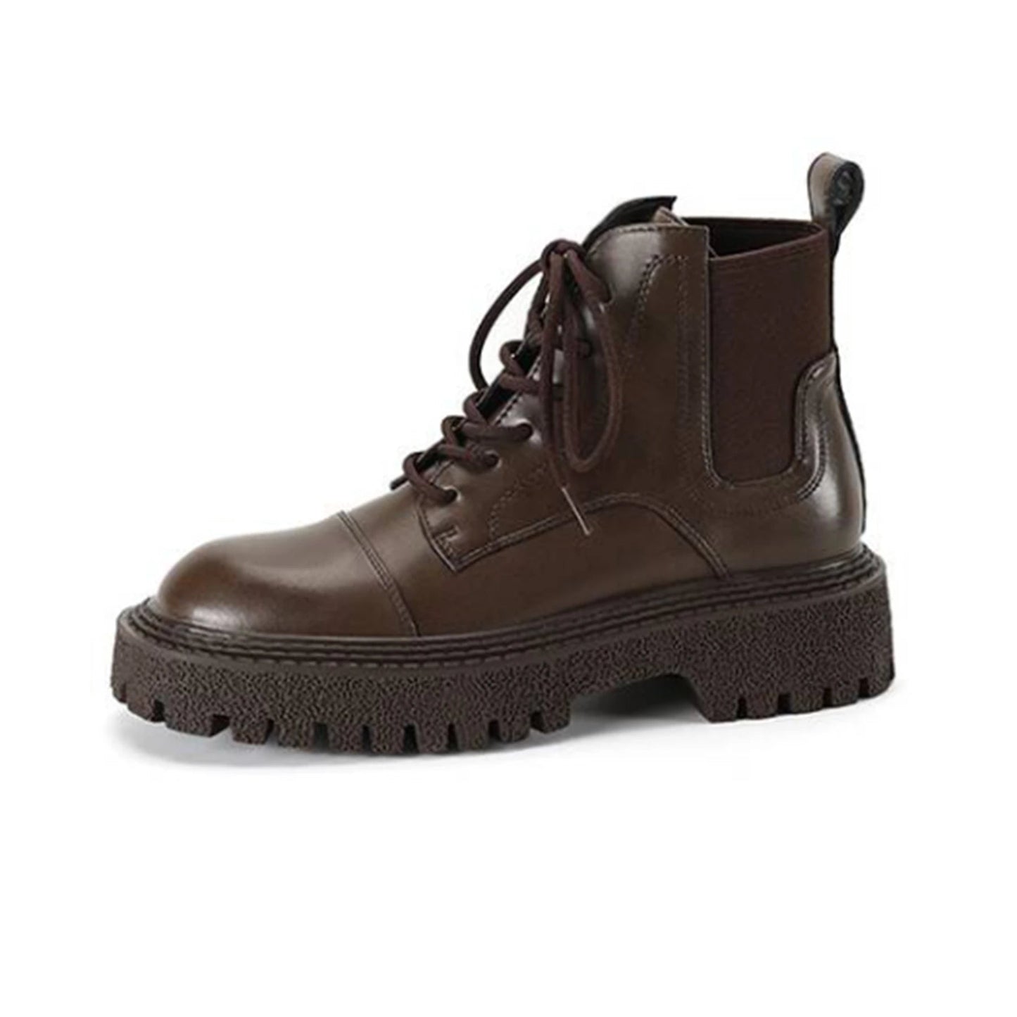 Split Leather Gladiator Ankle Boots - Ghoddosh