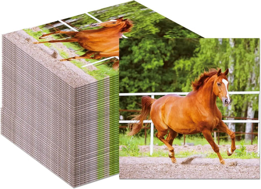 20 / 40 / 60 / 80 / 100 PCS of  Horse Party Paper Napkins