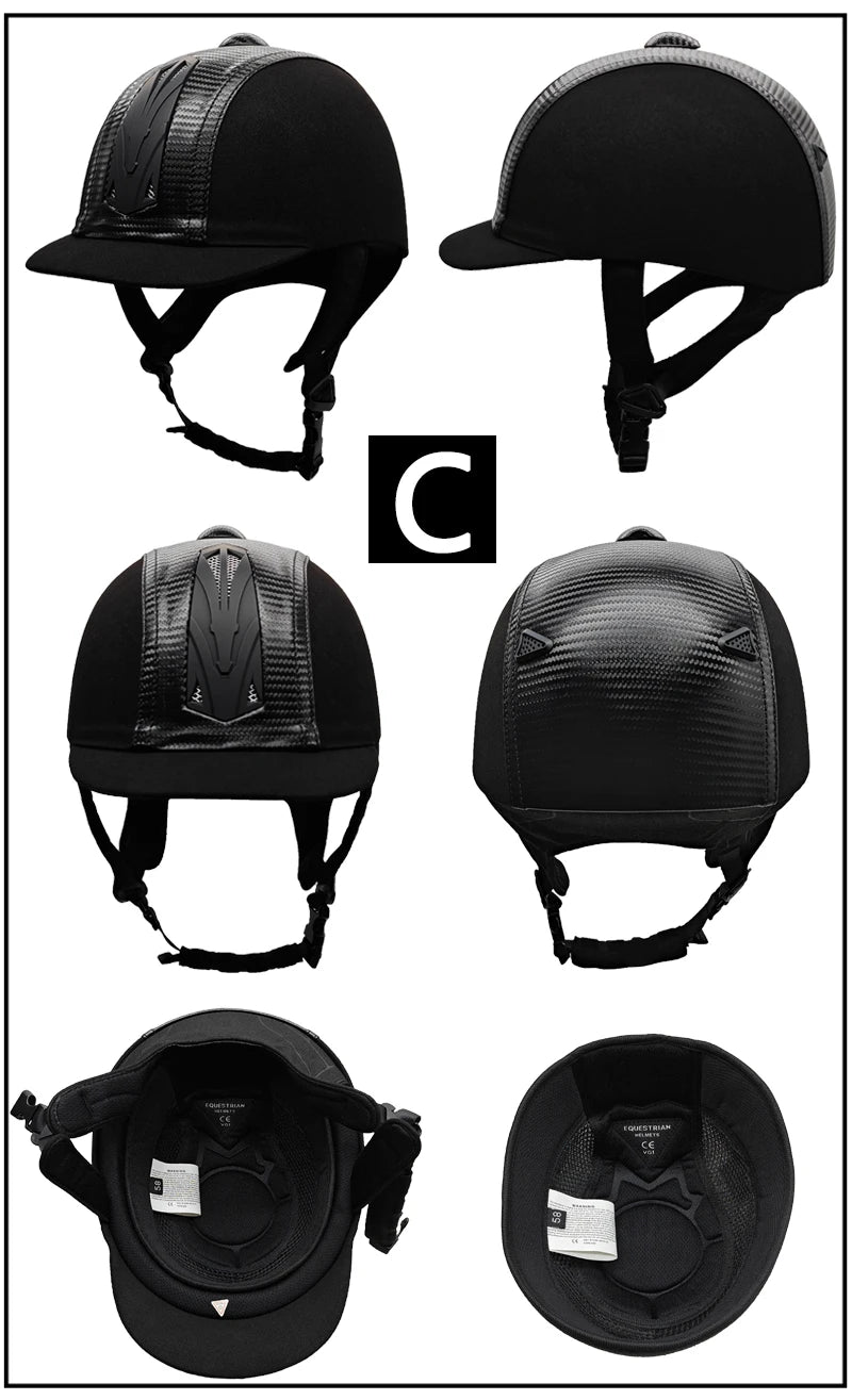Equestrian Horse Rider Helmet  , Durable Safety  with Half Cover Horse Riding Helmet for both Children and Adults - Ghoddosh