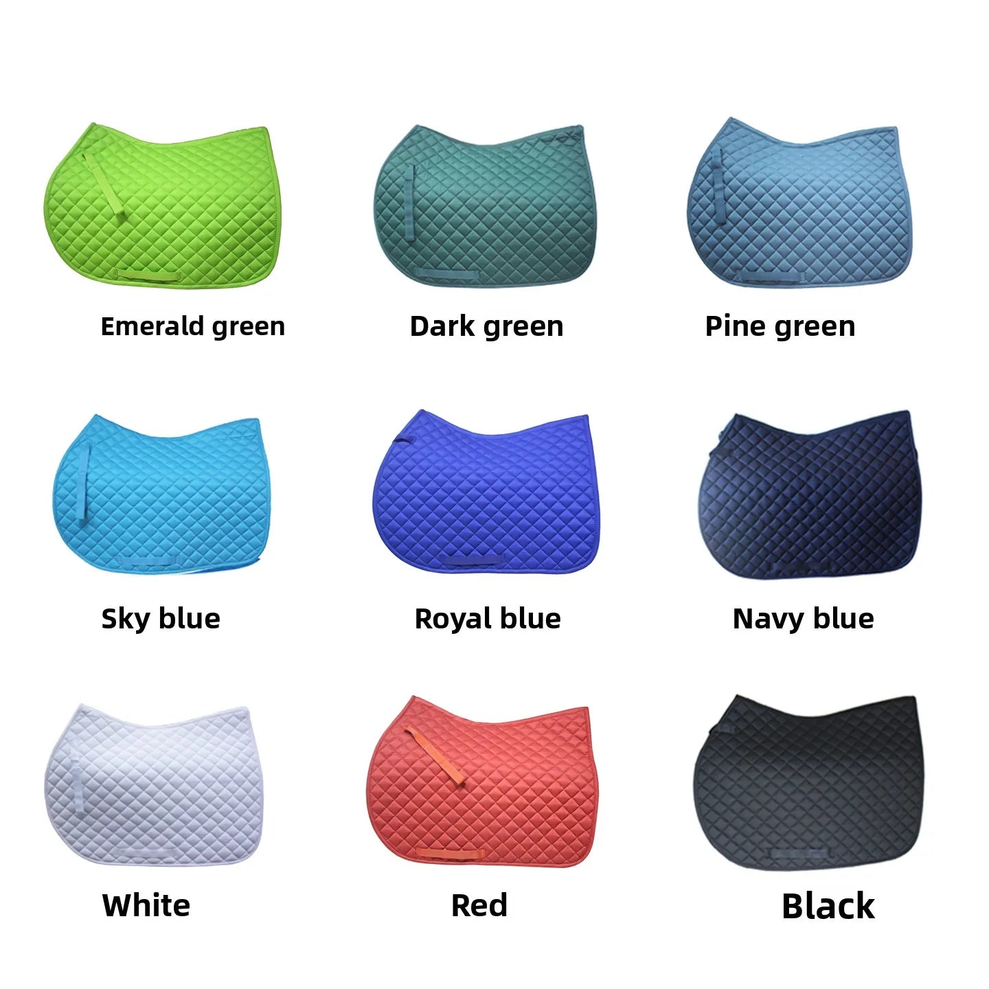 Pure Cotton Breathable Saddle Pad - Anti-Slip Shock Absorbent Riding Pad - Ghoddosh