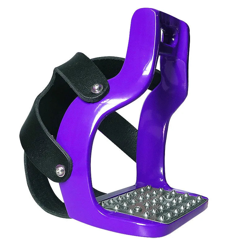 Equestrian / Horse Riding Safety Saddle Stirrups / Flexible Die-Cast Aluminum Riding Saddle with Net Cover Non-slip Pedal