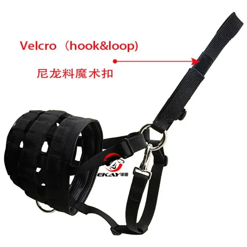 Nylon Horse muzzle With Adjustable Horse Halter Collar