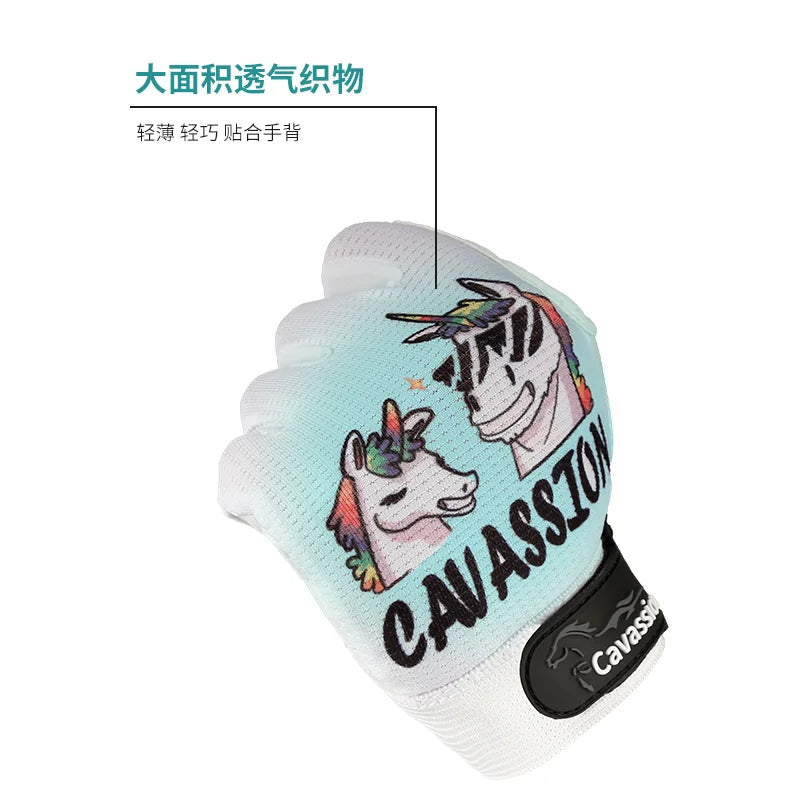 Horse riding gloves for children, white hand protector for riding horses for boys and girls