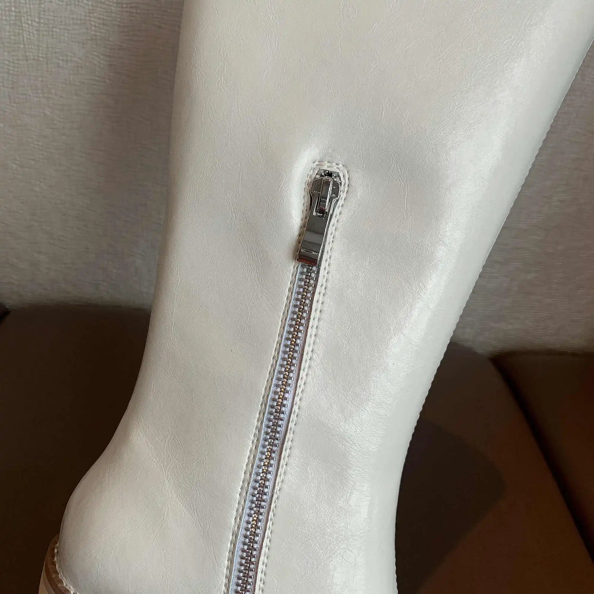 New Arrival Chic Cow Leather  Pointed Toe Riding Boots - Ghoddosh