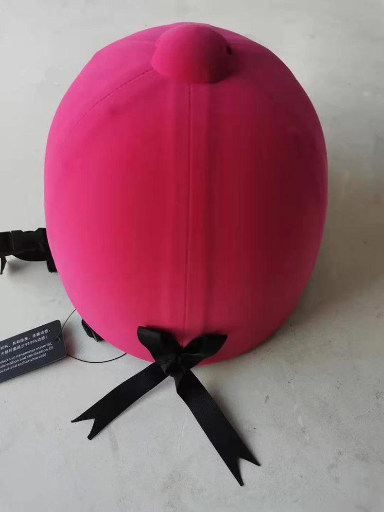 Children’s Velvet Equestrian Helmet – Adjustable ABS Safety Cap for Horse Riding (50–59cm)