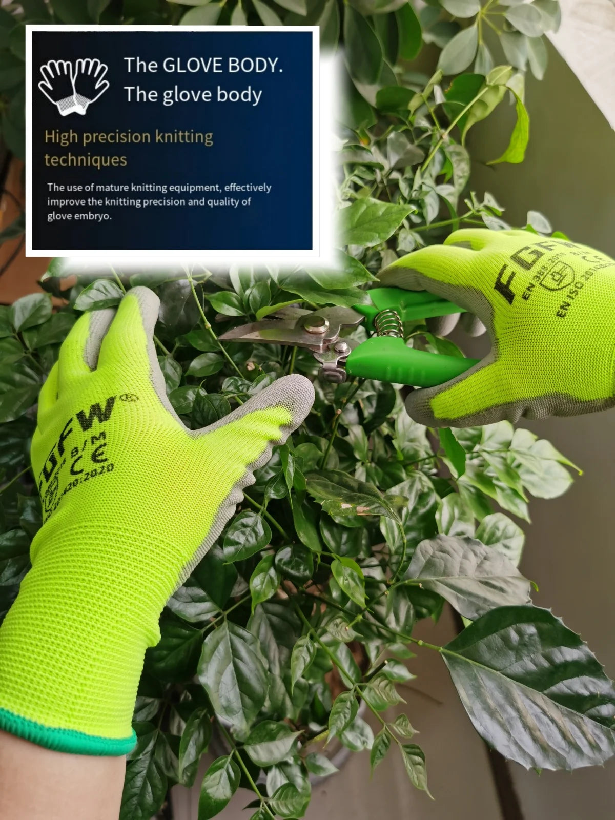 10 Pairs PU Coated Gloves - Lightweight, Durable Safety Certified Gloves, Ghoddosh