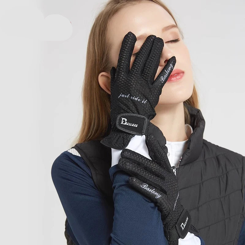 Unisex  Equestrian Gloves / Men's and Women's Riding  Hand-Centered Silicone Non-Slip Breathable Gloves . Ghoddosh