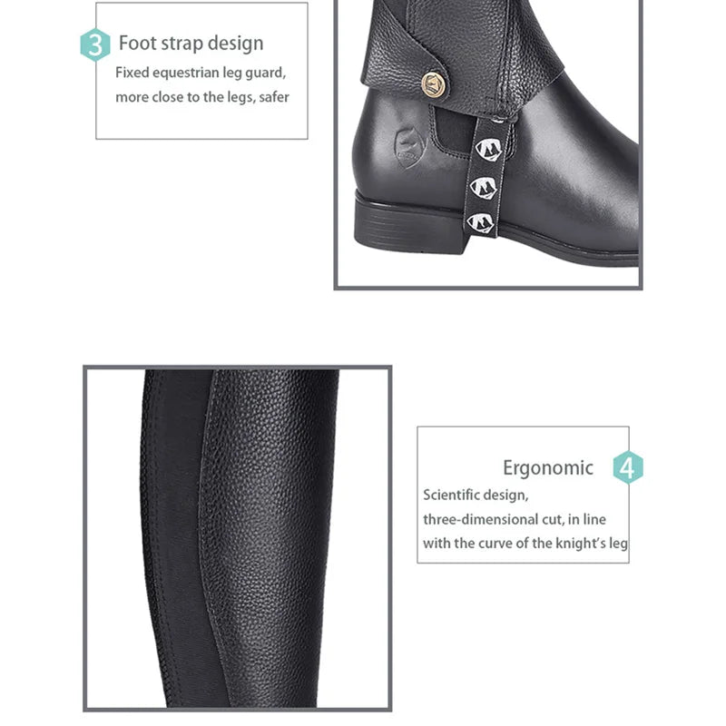 Equestrian Unisex Leather Leg Guards