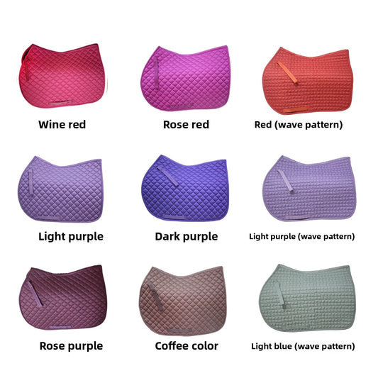 Pure Cotton Breathable Saddle Pad - Anti-Slip Shock Absorbent Riding Pad - Ghoddosh