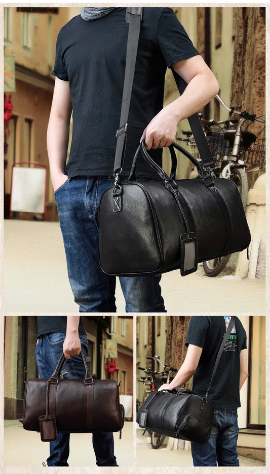 Luxury Genuine Leather Men Women Cow Leather Bag - Ghoddosh
