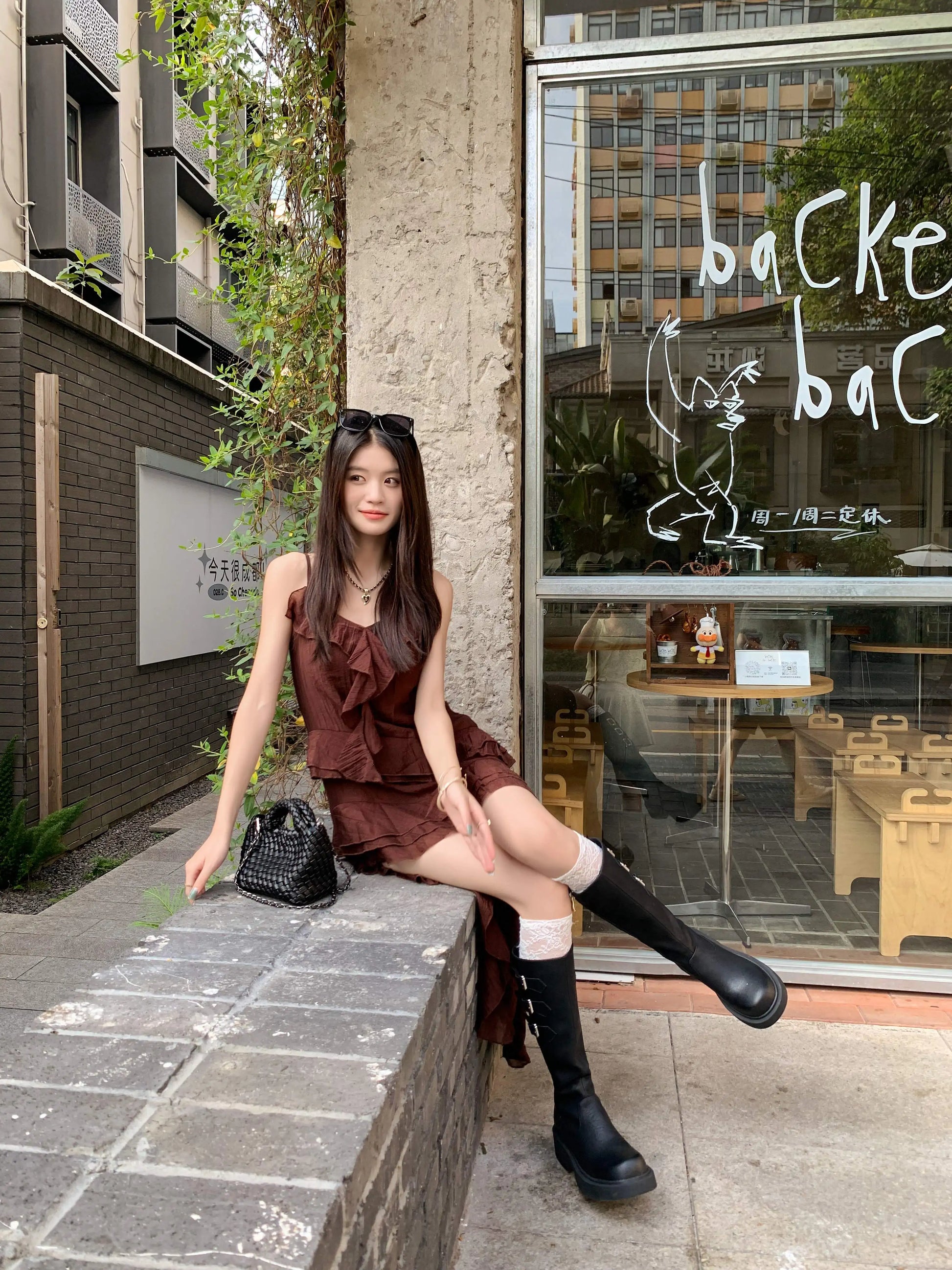 Cowhide Leather Knee-High Riding Boots — Women’s Warm Winter Heels with Belt Buckle - Ghoddosh