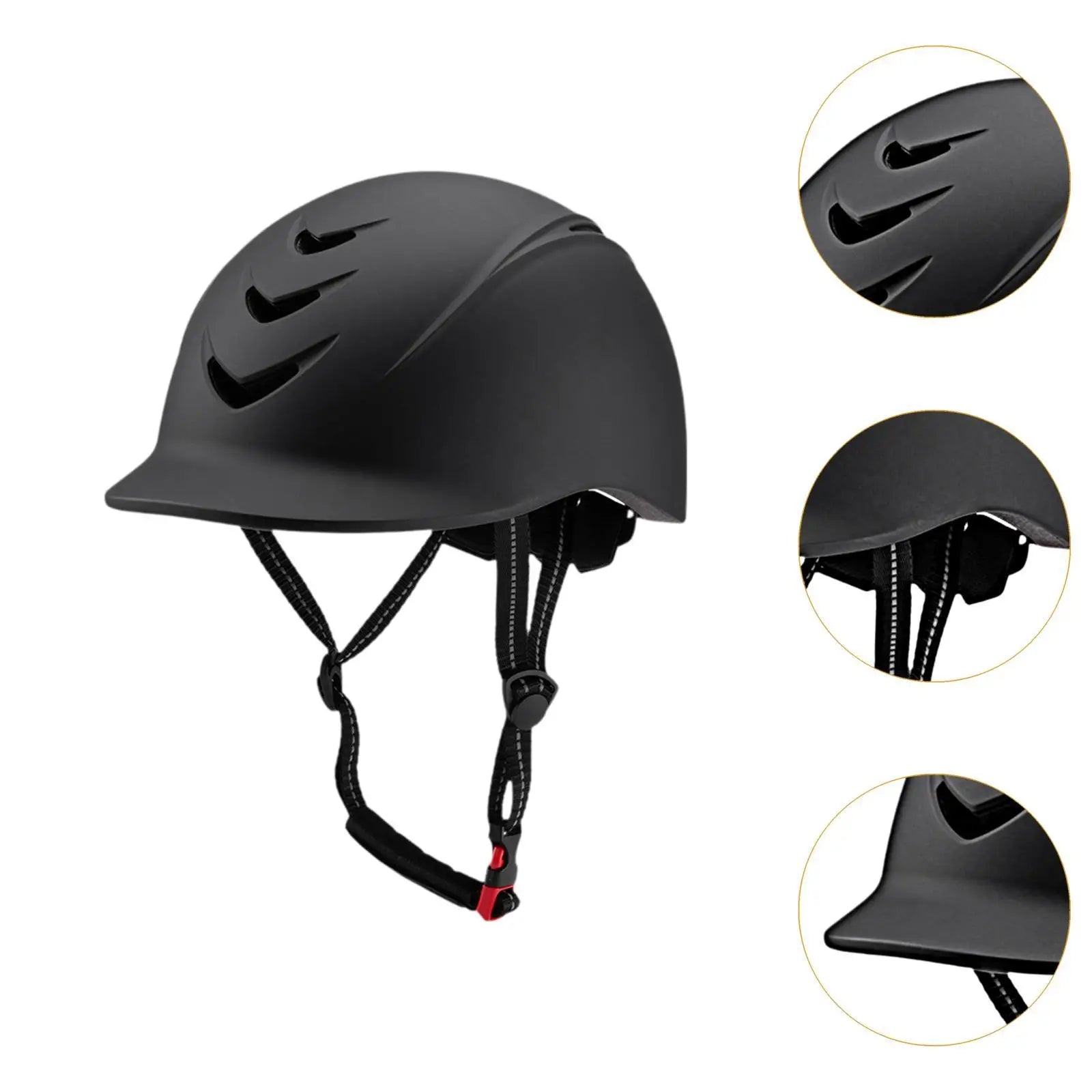 Black helmet with detailed views on a white background . Ghoddosh