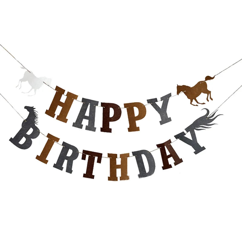 Horse Party Banners . Wild Horse Paper Décor